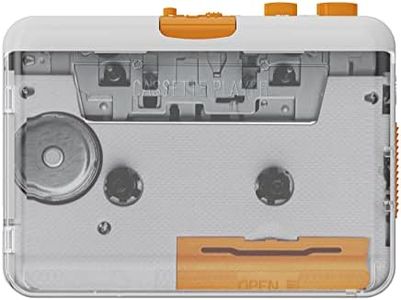 Portable Cassette Player, Mono/Dual Channel Cassette to MP3/CD Recorder via USB Compatible with Laptops and PC, 218SP Cassette Tape-to-MP3 Converter Recorder via PC Cassette Tape Player with