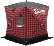 Eskimo QuickFish™ 3i Limited Edition, Pop-Up Portable Ice Fishing Shelter, Insulated, Plaid, Three Person, 41445