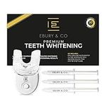 Ebury & Co Teeth Whitening Kit - User Friendly & Safe Tooth Whitening Kit Includes LED Teeth Whitening Light, 3 x 3ml Teeth Whitening Gel, Mouth Tray & Shade Guide - Premium Teeth Stain Removal