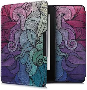 kwmobile Custodia eReader Compatibile con Amazon Kindle Paperwhite Cover - eBook Reader Flip Case - fucsia/blu/verde - Gioco di Colore
