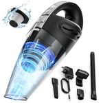 Handheld Vacuum Cleaner, 120W Car Vacuum Cleaner Cordless, Mini Portable Rechargeable Hand Held Vacuum Cordless, Car Hoovers Cordless Powerful with HEPA Filters for Home and Car Carpets Pet Hair