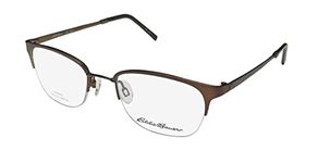 Eddie Bauer 32005 Mens Oval Half-rim Eyeglasses/Glasses (50-20-145, Brown)