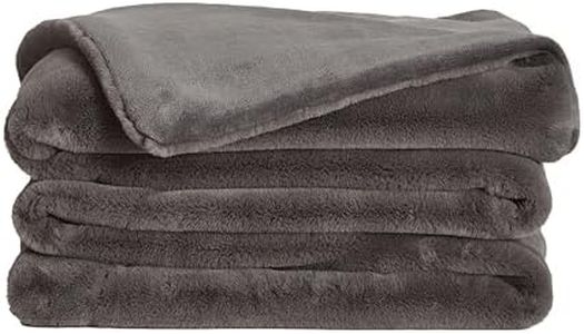 UnHide Lil’ Marsh - Faux Fur Blanket - Durable, Lightweight, Extra Soft Blanket - Machine Washable - Add Softness to Any Bed, Couch, or Reading Chair - Charcoal Charlie, Medium (60” x 80”)
