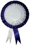 NEXGEN Trends Double Line - Satin Badge for School College Event,Party, and Conference (Pack of 10) (Dark Blue-White)