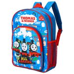 William Lamb Thomas the Tank Engine Kids Childrens Premium Backpack School Travel Bag with side mesh pocket and front zipped pocket, Multicolour, 36.7cm (height), 26cm (width), 13cm (depth) (02938)