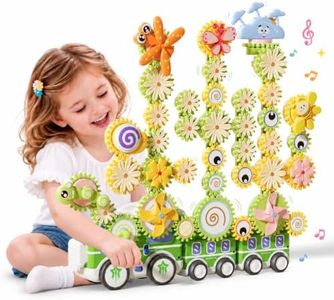4 in 1 STEM Gear Toys for Kids Ages 3+, Educational Building Blocks, 87Pcs