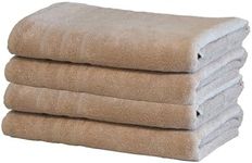 MOSOBAM 700 GSM Hotel Luxury Bamboo-Cotton, Bath Towels 30X58, Light Taupe, Set of 4, Quick Dry, Soft Spa-Like Turkish Bathroom Sets, Oversized Extra Large Body Sheet Towels, Prime Bulk Clearance