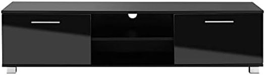 MMT HT01 Black High Gloss TV Stand Cabinet Unit for 42 55 65 inch TV's 140 cm Wide