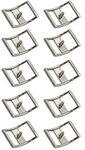 PRORIDER Lot of 10 Conway Buckles 1" Nickel Horse Saddle Headstall Reins Tack 40304