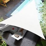 CIELO COLORIDO 20' x 20' x 20' White Triangle Sun Shade Sail,95% UV Blockage,Water & Air Permeable, Commercial, Custom Size Accepted