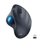 Logitech M570 Trackman Wireless Trackball Mouse, 2.4GHz with Unifying USB-Receiver, Scroll Wheel, Programmable Buttons, 18-Month Battery Life, PC / Mac / Laptop