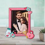 Bhai Please Love Lock Personalized Custom Photo Printed Wooden Fridge Magnet (Pack of 1) | Gift for Wife,Husband, Women, Men, Girlfriend, Boyfriend,| Birthday, Anniversary, Valentine, Wedding Gift