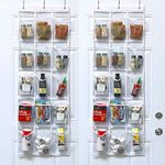 SimpleHouseware Crystal Clear Over The Door Hanging Pantry Pocket Organizers, 15 Pockets, 2 Pack