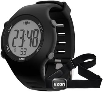 EZON T037 Sports Wristwatch Digital Heart Rate Monitor Outdoor Running Watch Alarm Chronograph with Chest Strap