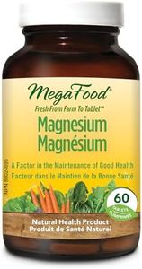 MegaFood Natural Magnesium Supplements 60 Capsules | Multivitamins Mineral Supplements with Protein Fats and Carbohydrates | Supports Healthy Heart Nervous System & Muscle Relaxation for Womens Mens and Kids