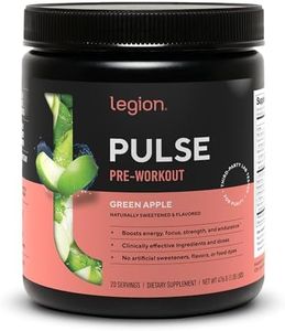 LEGION Pulse Pre Workout - All Natural Nitric Oxide Preworkout Drink to Boost Energy, Creatine Free, Naturally Sweetened, Beta Alanine, Citrulline, Alpha GPC (Green Apple)