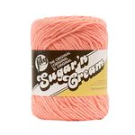 Lily Sugar 'N Cream The Original Solid Yarn - (4) Medium Gauge 100% Cotton - 2.5 oz - Tea Rose - Machine Wash & Dry