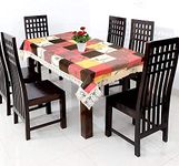 Kuber Industries Checkered Print Dining Table Cover 6 Seater|Exclusive Table Cloth|Waterproof Table Protector|Indoor & Outdoor Use 90X60(Multi)-Pvc,Rectangular