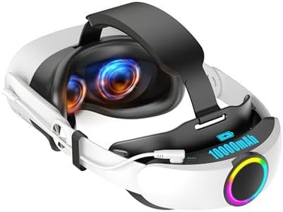 BLUZOVR Battery Head Strap for Meta Quest 3/3S,10000mAh Battery Pack, Extend Playtime 2-4H, Enhanced Comfort,Reduce Facial Stress,Adjustable RGB Lighting
