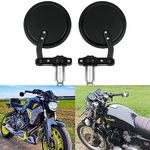 BREDUXSER Universal 7/8" Motorcycle Mirrors Foldable Bar Handle End Rear View Mirror Compatible with Sports Cruiser Honda Kawasaki Suzuki Yamah