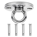 Heavy Duty Swing Hanger Hooks, Stainless Steel Swing Set Accessories 360° Swivel Wall Ceiling Mount Bracket with Screw Bearable 500kg for Yoga Hammock Chair Sandbag, Swing Sets