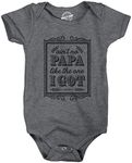 Creeper Aint No Papa Like The One I Got Baby T Shirt Funny Fathers Day Newborn Funny Baby Onesies Dad Joke Onesie for Baby Novelty Onesie Dark Grey Newborn