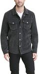 Levi's Men's Faux Leather Shirt Jacket, Charcoal Faux Suede, Small