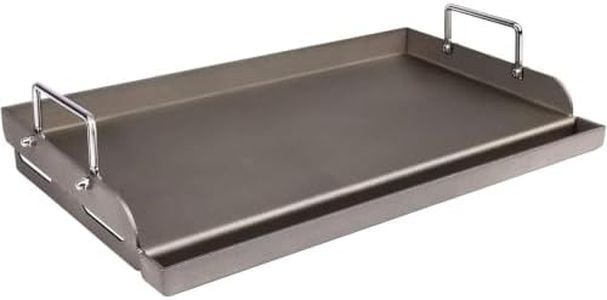 Uniflasy Cast Iron Griddle for Gas Grill Flat Top Griddle Insert for Outdoor Gas Grill, 25" x16" Cooking Skillet Plate Pan Teppanyaki for Charcoal/Electric Grills Fits Camping Tailgating Parties