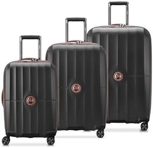 DELSEY PARIS St. Tropez Hardside Expandable Luggage with Spinner Wheels, Black, 3-Piece Set (21/24/28), St. Tropez Hardside Expandable Luggage with Spinner Wheels