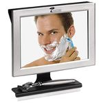 ToiletTree Products Fogless Shower Bathroom Mirror with Squeegee, Silver