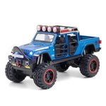 FEXXA 1:32 Scale Exclusive Alloy Metal Pull Back Die-cast Car Model with Sound Light Mini Auto Toy for Kids Metal Model Toy Car with Sound and Light? (AMG G63 WARWOLF JEEP - BLUE)