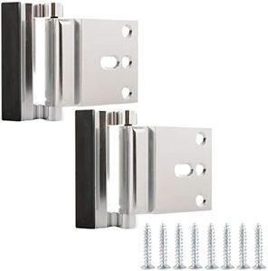 Amazon Basics Door Reinforcement Lock - 2-Pack, Polished Chrome