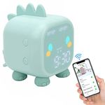 EZYBUY Kids Alarm Clock Girls Green Dinosaur Alarm Clocks with Night Light Bluetooth Digital Alarm Clock for Kids Girls Children