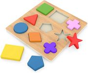 Kimuvin Wooden Preschool Shape Color Cognition Puzzles