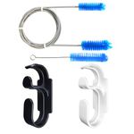 Cpap Hose Hook & Cpap Hose Brush Keep Cpap Supplies Clean Tidy - Cpap Tube Holder Cpap Tube Flexible Cleaner Brush & Mask Cleaning Brush - Cpap Storage Cleaning Kit Convenient for You (Black & White)