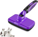 AINA Self-Cleaning Pet Grooming Brush | Slicker Retractable Brush for Dogs & Cats Shedding, Detangling, & Fur Removal with Click Clean Button | Effective, Comfortable, & Perfect for Pet Grooming