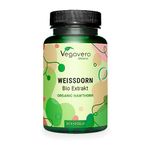 Vegavero Organic Hawthorn Berry Capsules | 2800 mg Hawthorn (4:1 Extract) | NO Additives | Lab-Tested | Natural Antioxidants Supplement | Vegan