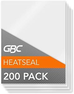 GBC Laminating Sheets, Thermal Laminating Pouches Letter Size, 3mil, HeatSeal Crystal Clear, 200 Pack (3202062)