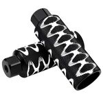 Dokpav 2PCS Universal Bike Pegs, 220lb Load Aluminum Alloy Bike Foot Pegs for Kids Adult, BMX Rear Feet Pedals for Mountain Bikes, Bicycle Foot Stunt Pegs For BMX Mountain Bike Bicycle Bearing (Black)