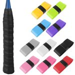 Oruola 10pcs Tennis Racket Grip Tape,Badminton Racket Grip,Multicolored Racket Grip Tape for Badminton Squash,Tennis Grip Tape,Cricket Bat Tape,Anti Slip Quick Drying Tennis Super Absorbent Overgrip