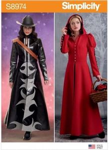 Simplicity 8974 Costumes R5 - Patrones de costura para disfraces (tallas 36 a 50)
