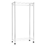 Amazon Basics Garment Rack with Top and Bottom Shelves, Chrome, 89 x 45 x 180 cm