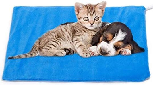 MARUNDA Pet Heating Pad,Cat Dog Electric Pet Heating Pad Indoor Waterproof,Auto Constant Temperature, Chew Resistant Steel Cord (Blue, S-12" x 16")