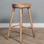 Mango Wood Thick Top Bar Stool | Bar Counter Chair | Kitchen Chair | 70CM High Chair | Wooden 4Legs Stool |