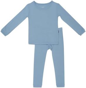 KYTE BABY Toddler Pajama Set - Pjs for Toddlers Made of Soft Rayon Made From Bamboo Material, (7T, Slate)