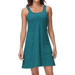 Lightbare Women’s UPF 50+ Tank Dress A-Line with Pockets Breathable Quick Dry Sun Protection for Hiking Camping Beach Outdoor