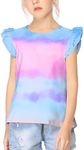 Arshiner Girl's T-Shirts Ruffle Sle