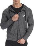 MEETYOO Running Jacket for Men, Grey, Medium