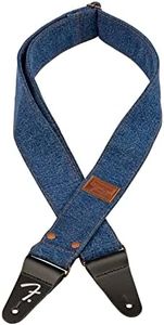Fender x Wrangler Riveted Denim Guitar Strap, Indigo