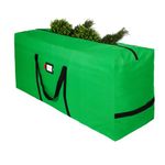 UponPak Christmas Tree Storage Bag, Heavy Duty 900D Oxford Organizer for Up to 8 ft Artificial Tree & Seasonal Décor, Waterproof & Tear-Resistant with Smooth Zippers & Durable Handles – Xmas Green